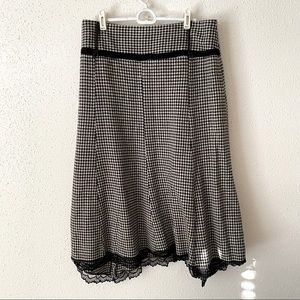 Vintage 100% Wool Houndstooth Skirt